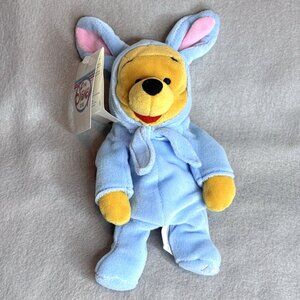Easter Pooh Baby Blue Bunny Winnie The Pooh Disney Store Bean Bag 8" Plush Dated